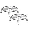 Plant Stand For Flower Pot Heavy Duty Potted Holder Round Wrought Iron 2 Pack