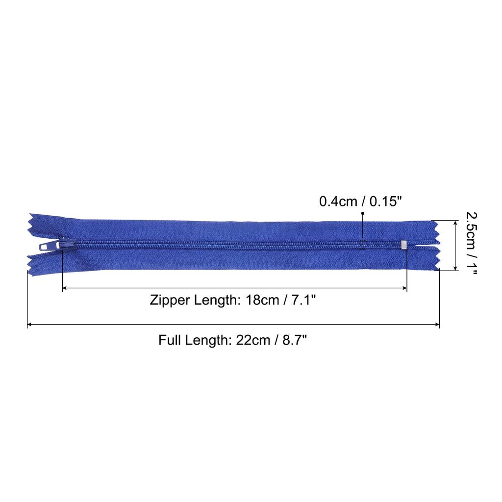 30Pcs #3 Nylon Coil Zippers for Sewing, Close End Sewing Zipper Supplies Bulk Zippers for Tailor Crafts, Dresses, Pillows DIY