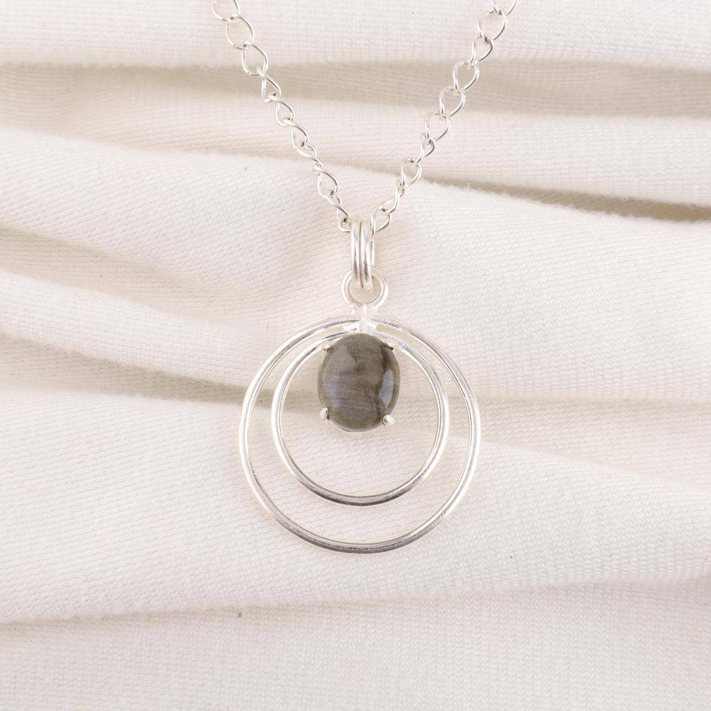 Labradorite Pendant, Handmade Gemstone 925 Sterling Silver Pendant Dainty Jewelry, For Gift Silver Jewelry