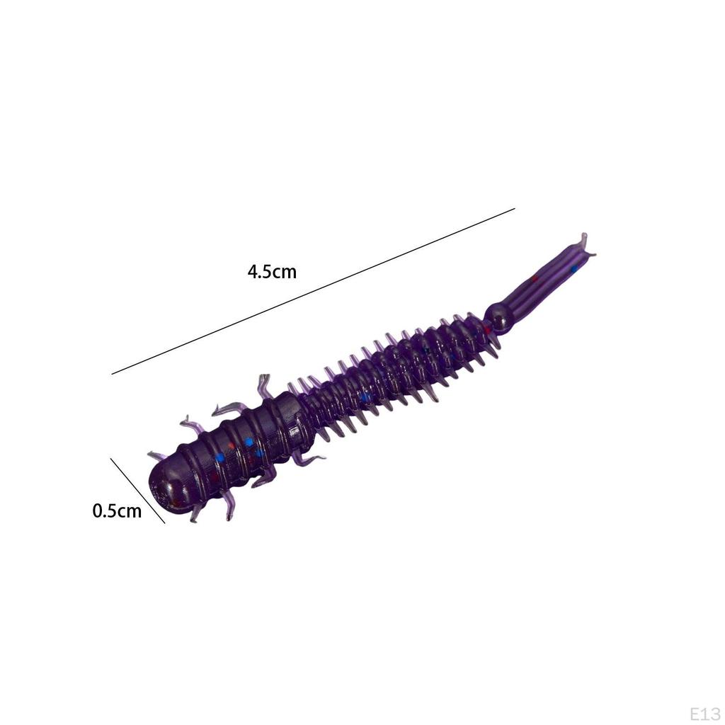 2 Pieces Bait Spiral Tail, Artificial Lightweight Portable Durable Fish Bass Soft Fishing Lures for