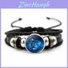 Stunning Zodiac Time Gem Leather Bracelet Handmade Multi-layer Beaded Accessory