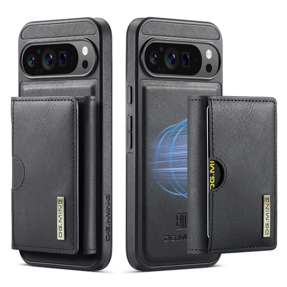 2 In 1 Detachable Magnetic Wallet Phone Case For Google Pixel 9 Pro XL 8 For Magsafe RFID Blocking Card Holder PU Leather Cover