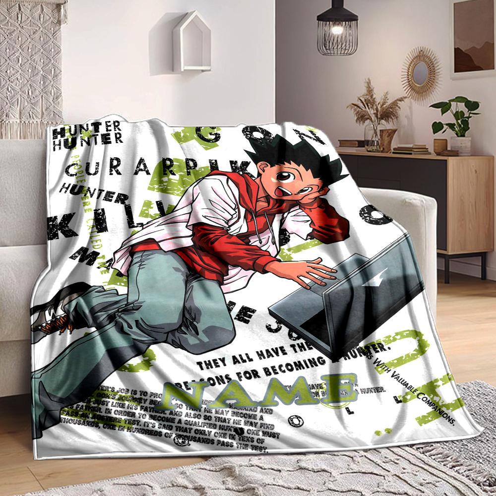 Custom 1pc Hunter X Hunter Adventure Blanket, Soft And Comfortable Blanket, Casual Warm, Camping Travel Blanket, Birthday Gift Q912128