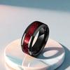 Anelli Romantici Goth Intarsiati Cristallo Rosso Zircone Forma di Cuore Motivo Doppio Drago per Coppia Donne Uomini Gioielli Lussuosi Scintillanti Regalo