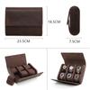 6 Watches Genuine Leather Watch Storage Display Case Watch Boxes Organizer Holder Men Clocks Roll Pouch Exquisite Jewelry Box