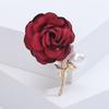 Women 3D Floral Brooch Lapel Pin Ladies Shawl Brooch Pin Clothing Jewelry Accessory for Wedding and Event Outfit