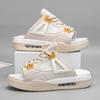 Fashion Casual Large Size One-word Slippers Men's Summer New Thick-soled AJ4 Air Cushion Cool Slippers Beach Shoes