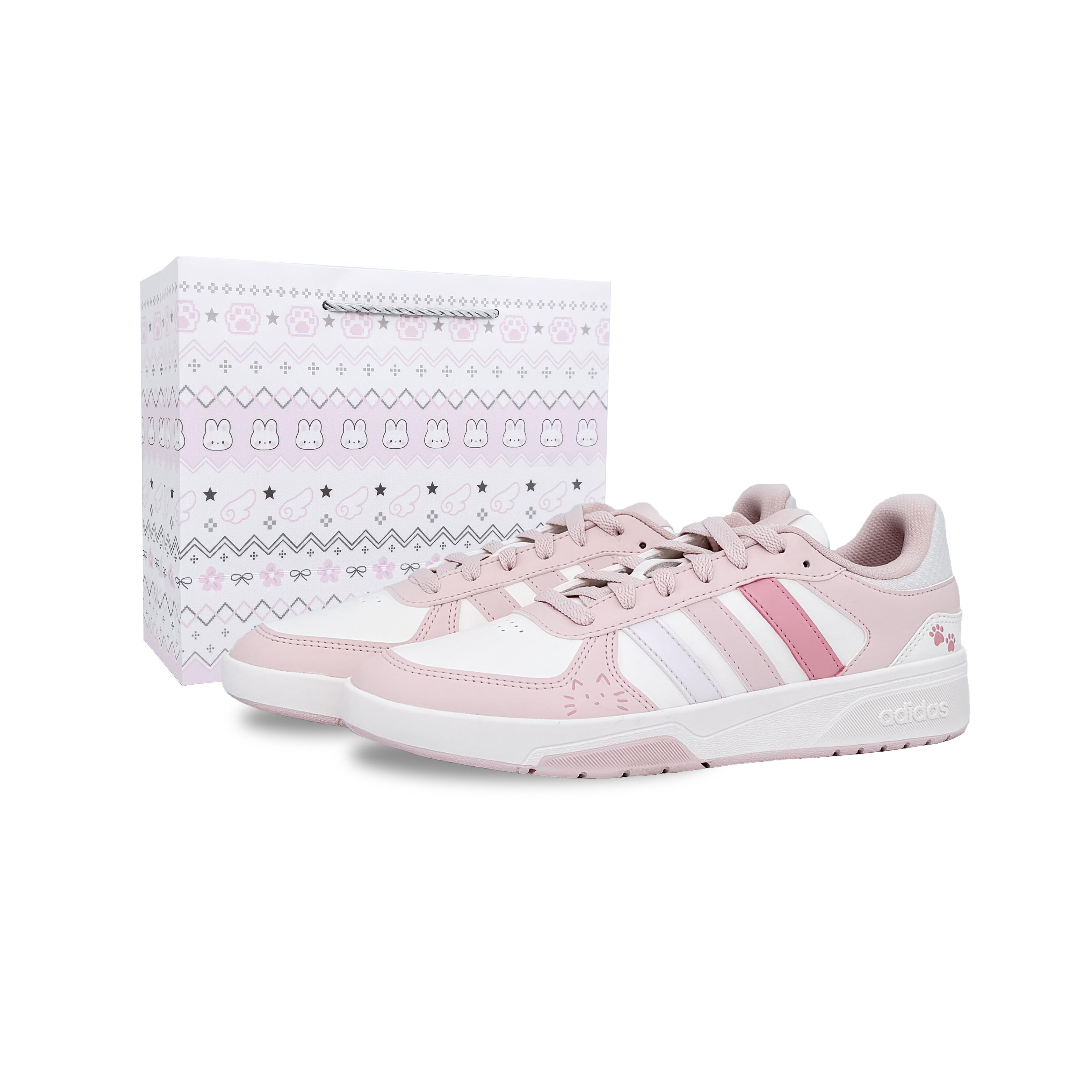 

Adidas COURTBEAT Lightweight Slip Resistant Low top Skateboard Shoes Women s Pink White KI6785(Team1426-) 37⅓