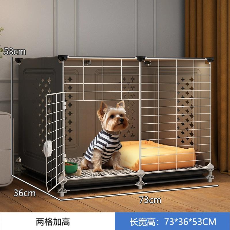 

Small Medium Dog Cage for Teddy Bichon Pet House with Sleeping Area One Room One Toilet Design for Puppies Removable Tray Kennel Luxury style