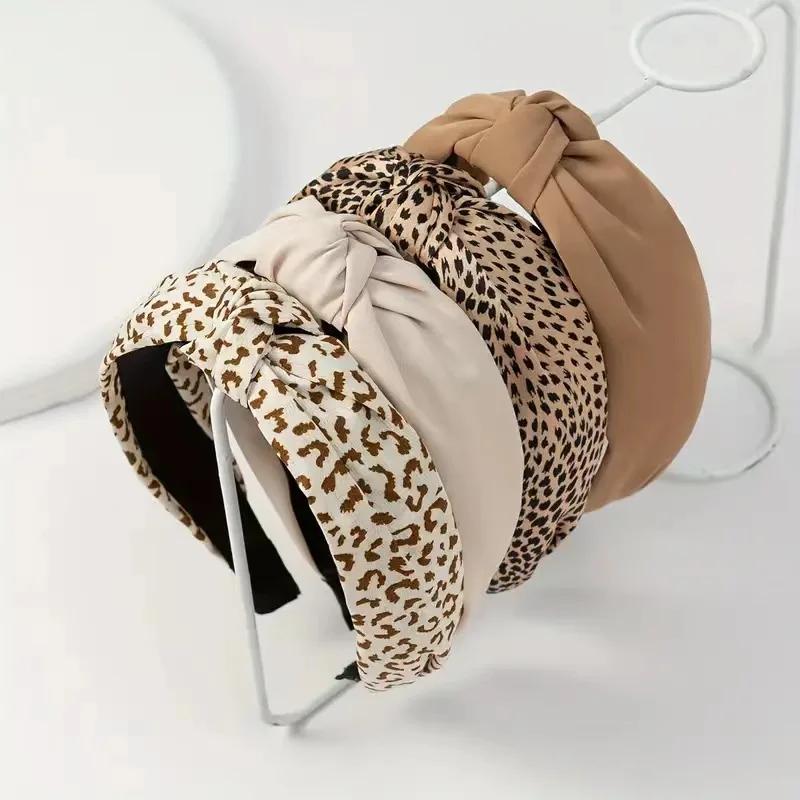 4 Pcs/Set Knotty Headband Girls Fashion Travel Leopard Hair band Print Hair Clip Women Hair Accessories Set