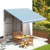 Exclusive House - Replacement Canopy Fabric Blue and White 400x350 Cm Polyester
