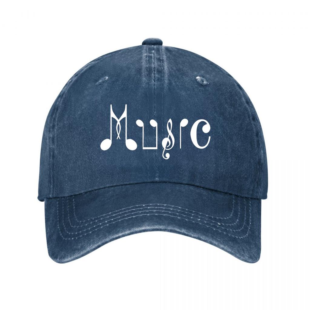 Music Printed Snapback Hat Casual Streetwear  New Vintage Washed Cotton Baseball Cap Parent Kids Sun Hats