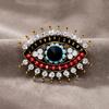 Devil's Eye Brooch - Full Diamond Retro Eye Pin - Fashionable and Unconventional Design
