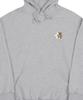 [Unisex] Flower Bear Embroidered Smile Hoodie_Gray