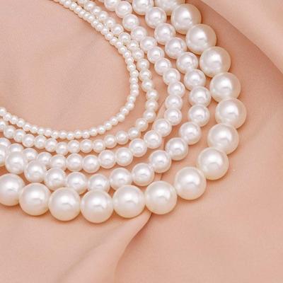 Fashion Jewelry White Pearl Round Choker Women Necklaces Korean Style Pearl Chokers Clavicle Chains