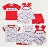 Sibling Boys Baby Girls 4th of July Flags Balloons Kids Outfits Sets