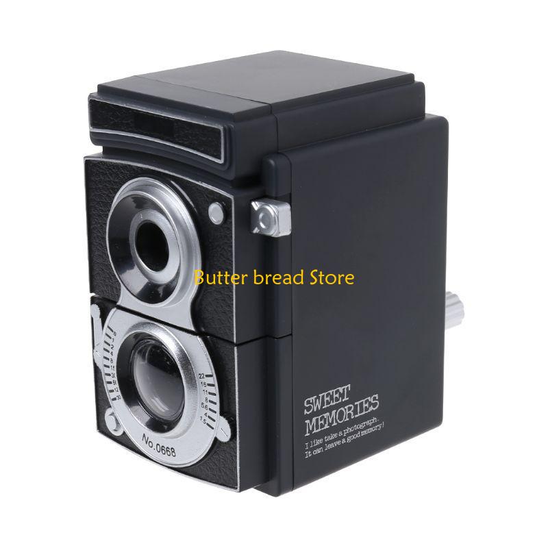 W89C Retro Vintage Camera Pencil Sharpener Mechanical Manual Hand Cranking Stat чёрный