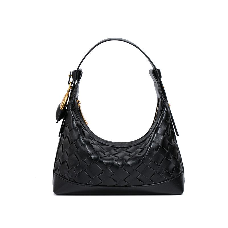 

2025 high-end texture light luxury summer new women s bag woven shoulder handbag fashionable versatile underarm dumpling bag