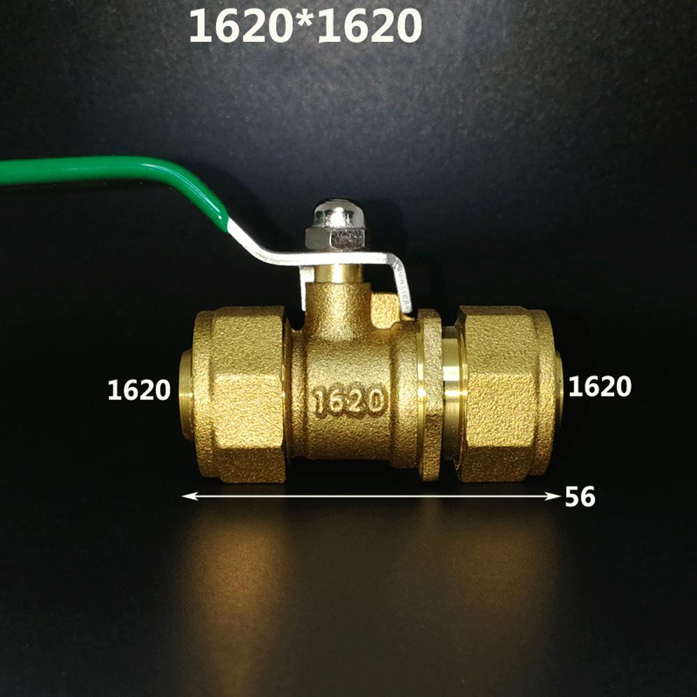 Brass Nickelage DN15 DN20 Male/Female Thread Ball Valve 1216/1418/1620/2025/2632 Pex Pipe Fitting Aluminum Plastic Pipe Fittings