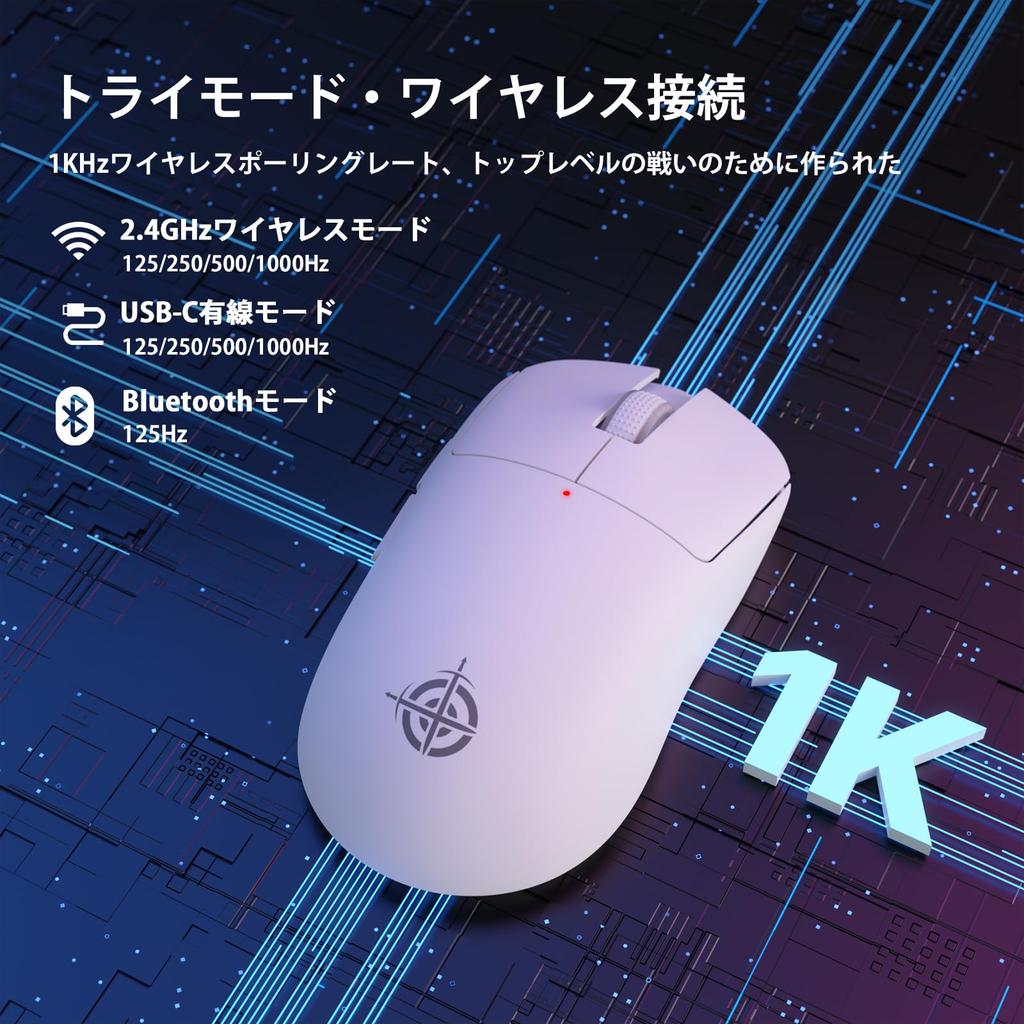 ATTACK SHARK X G6 Gaming Three Connection PAWW3311 24000 DPI RGB Mouse with Adjustable 35G Max Five Huanyu 10 Million Cycles Sleep Ergonomic