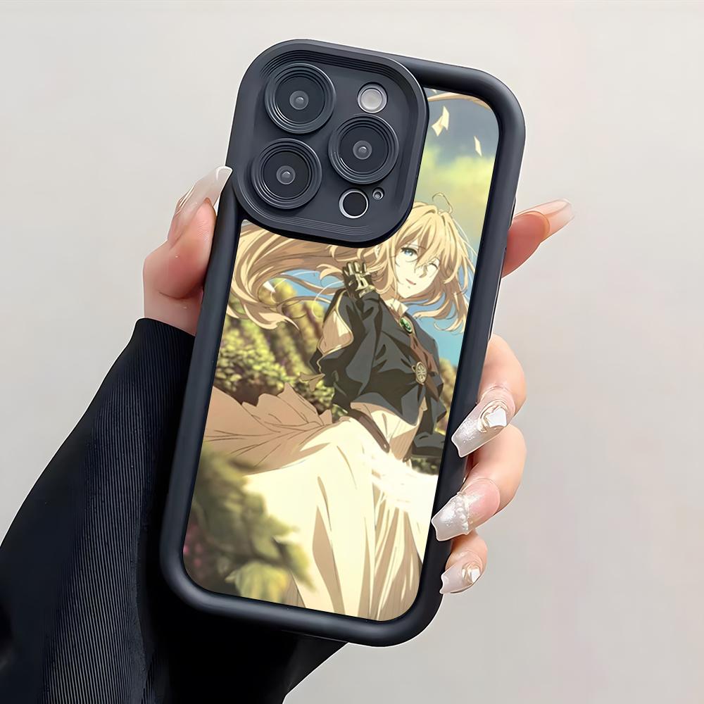 Anime V-Violet Evergarden Phone Case For IPhone 17 Pro Max 15 Pro 16 14 Plus 12 13 Mini 11 Pro Shockproof Cover