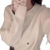 Korean Fashion Lace Splicing Knitted Pullover Sweater Women 2025 Winter New Loose Sweet Sweaters Solid Color O Neck Casual Simple Office Tops Clothing