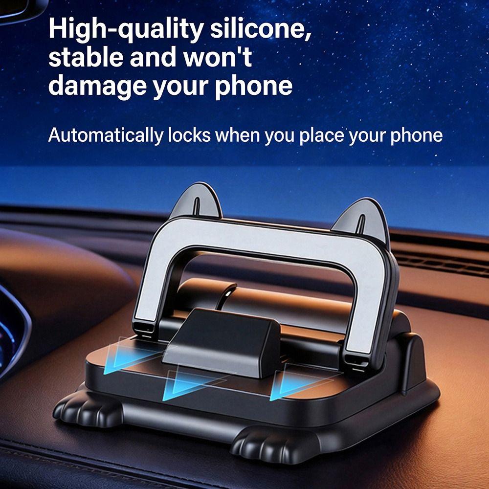 2-in-1 Car Phone Mount Non-Slip Cellphone Mount Foldable Vehicle Mount  for Car Use