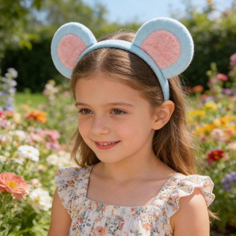 Soft Fabric Mouse Ears Headband For Kids Role Play Costume Accessories Halloween Mouse Costume Headwear
