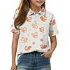Children's Casual Short Sleeve Polo Shirt with Animal Print Lightweight Comfortable Soft Fabric Suitable for Daily Wear and Outdoor Activities