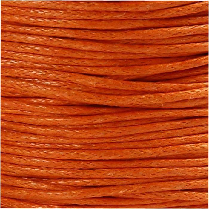 Waxed Cotton Cords - Ref 51570 - Orange Color - Ideal for Knitting and Crochet