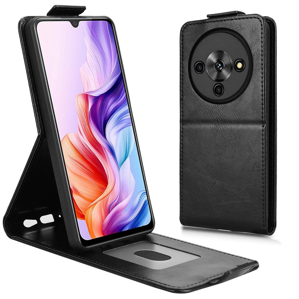 For ZTE Blade A76 5G Stand Case Magnetic Clasp Vertical Flip Leather Phone Cover with Card Holder