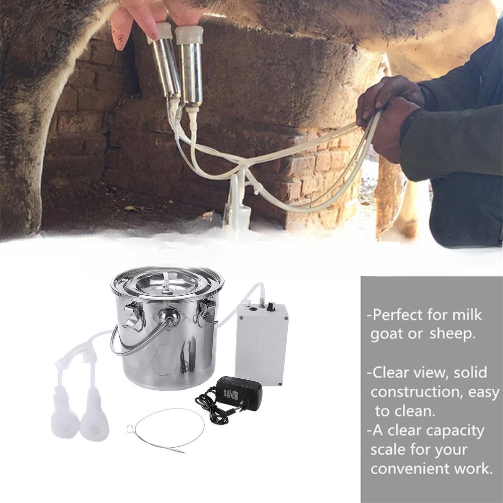 Găleată din Oțel Inoxidabil Pompă de Vid cu Aspirație Mașină de Muls Casnică Vacă Capră Oaie Mașină de Muls din Oțel Inoxidabil Electrică NOU 5L