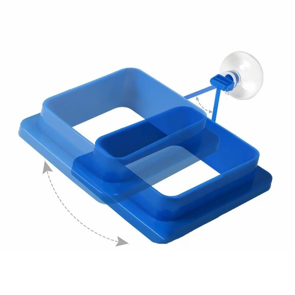 2pcs Buoyancy Design Fish Tank Feeder Suction Cup Floating Food Tray  Feeding Accessory