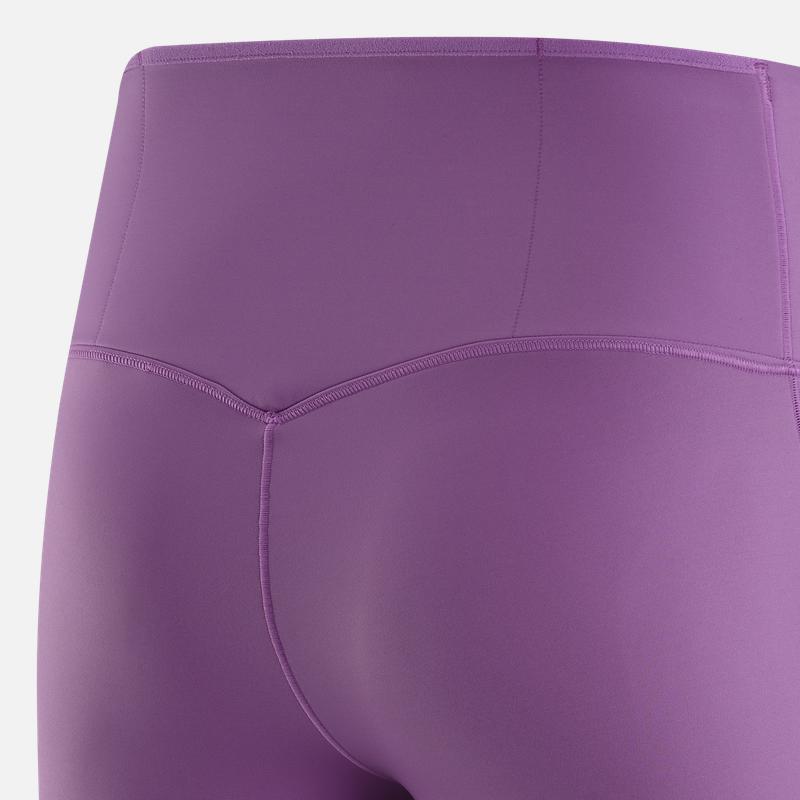 Nike Blossom Series Solid Color Mid-Rise Tight Fitness Shorts with Pocket Women Bottoms Purple DQ5926-532