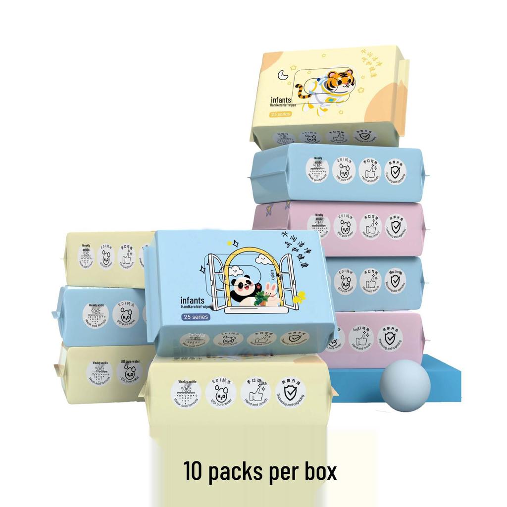Portable Baby Hand & Mouth Wipes - Pure Water, Disposable Infant & Toddler Wet Wipes