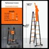 Multi-Function Thickened Carbon Steel Telescopic Ladder: Household A-Frame & Bamboo Joint Folding Engineering Ladder