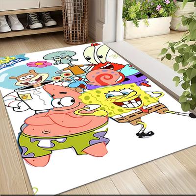 Spongebob Squarepants Characters Carpet Rug Soft Washable Antislip Home Living Room Sofa Mats Personalized Christmas Rug