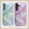 Flowing Gold Black For Samsung Galaxy A01 A02 A03 Core A04 A14 4G A13 54 34 31 20 25 23 22 5G S21 Ultra S20 Glass Phone Case