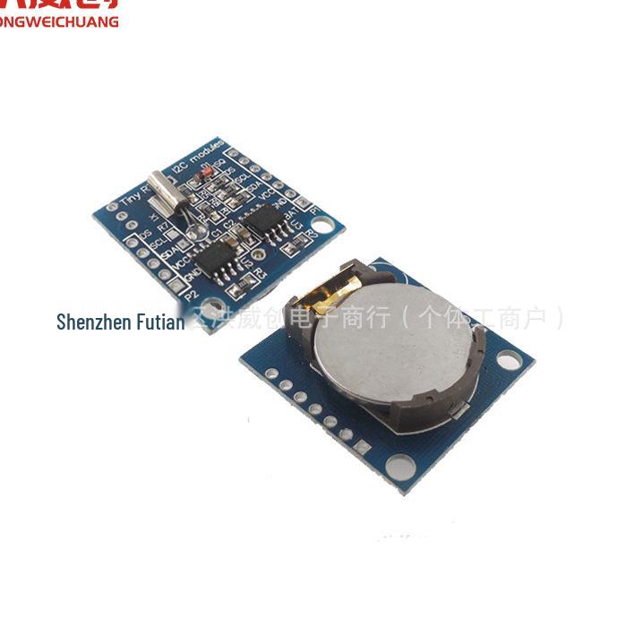 Compact RTC I2C DS1307 Clock Module with 24C32 Memory and Battery