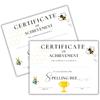 Spelling Bee Certificate of Achievement Award 50pk 8.5x11” for Students Contest Participation Bumble Bees Elementary Middle School