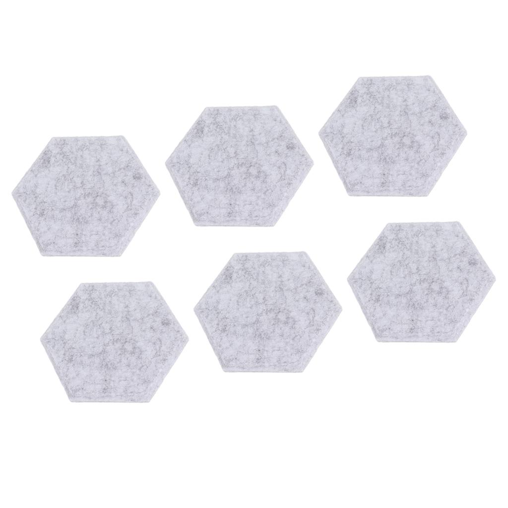 12PCS Hexagon Acoustic Panels High Density Sound Absorbing Panels Sound Proof Beveled Edge Wall