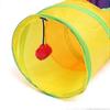 Collapsible Pet Cat Tunnel with Hanging Ball Foldable Toys Cat Rabbit Tunnel Funny Play Tube
