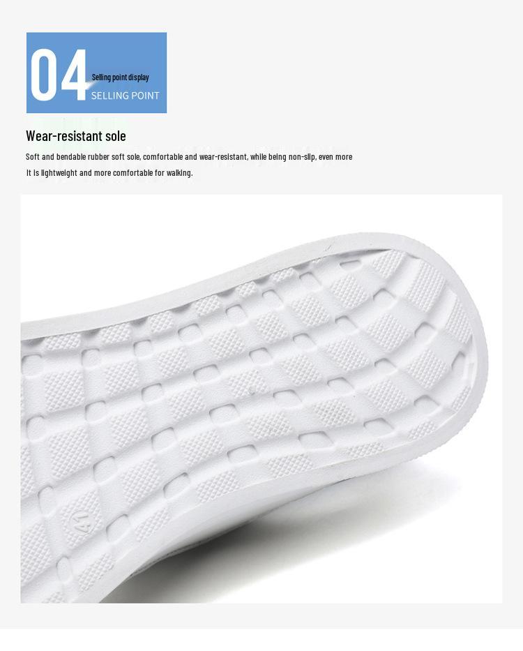 Versatile 2025 Plus Size Men's Fashion Sneakers - All-Season Soft Sole White Shoes