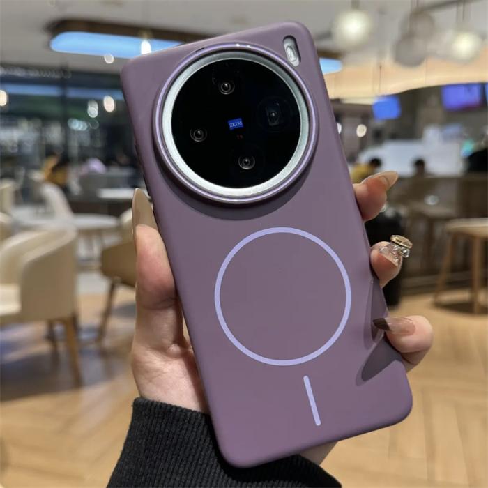 For VIVO X200 Pro Mini Case Simple And Soft Magnetic PC Skin-friendly Drop-proof Cover For VIVO X 200 Pro Mini Funda
