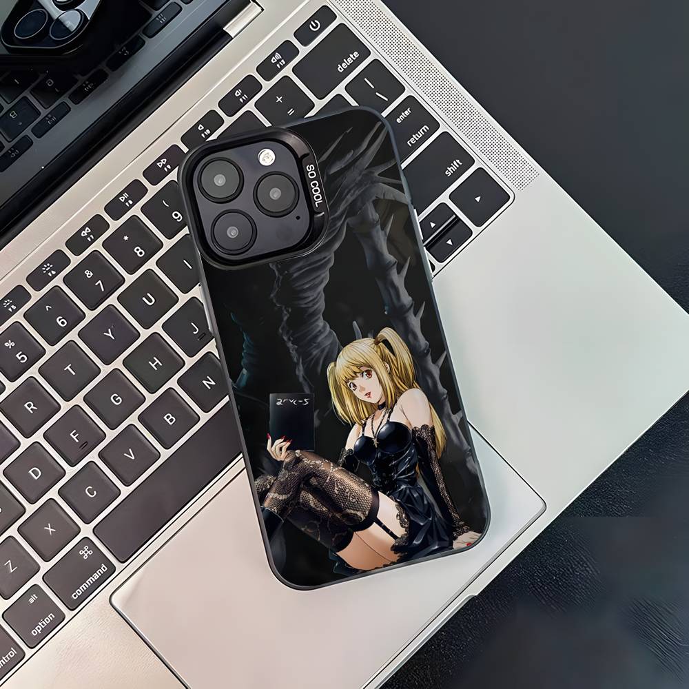 

Misa anime D-Death N-Note Phone Case For iPhone 16,15,14,13,12,11,Pro,XS,Max,Plus,Mini,SE4,E Black Matte Shockproof Cover iPhoneXR