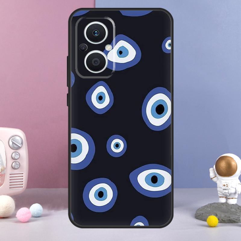 Lucky Eye Blue Evil Eye Print Funda For OPPO Reno 8 Lite 11F 12F 13F 14F 10 11 12 13 14 Pro OPPO Find X9 X5 X6 X8 Pro Case