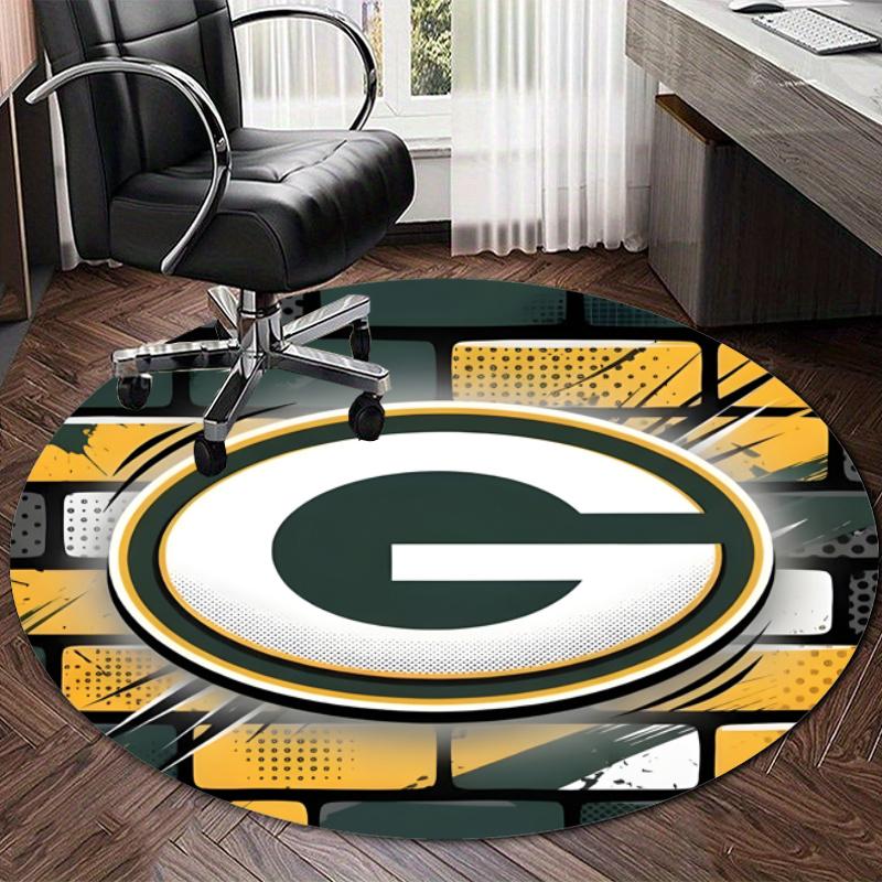 Personalized Green Bay Packers Round Chair Office Rug - Perfect for Mat, Office Chair & More - Ideal Gift for Birthdays and Holidays