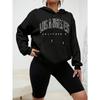 Art Letter Design Women Hoodies American Style Casual Hoody Autumn Hip Hop Female Hoodie Casual Clothing