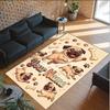 Pug Theme Crystal Velvet Floor Rug Personalized Custom Name Text Warm Carpet Home Decoration