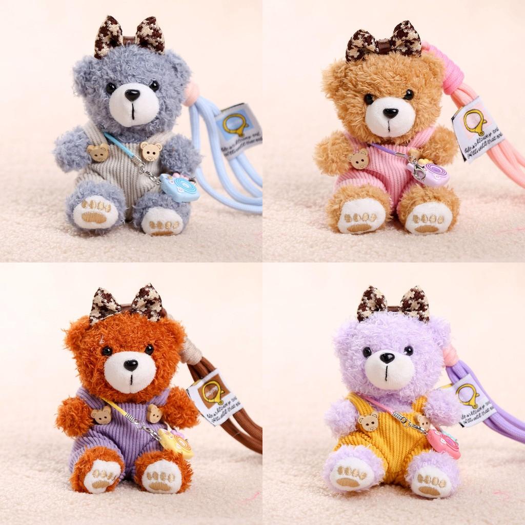 Teddy Bear Cute Keyring Pp Cotton Filling Girls Backpack Decoration Pendant Gift